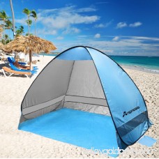 Anpress Outdoor Automatic Pop up Beach Tent Portable Cabana Anti UV 50+ Canopy Sun Shade Sport Shelter Sun Shelter for Family Kids Baby Outdoor Camping Fishing Picnic Hiking